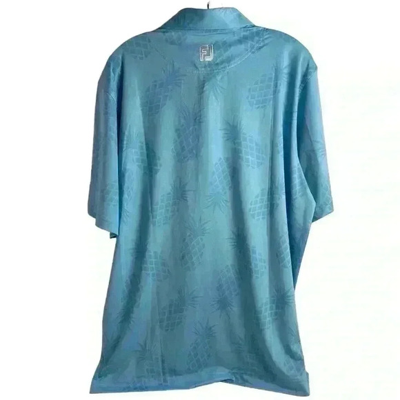 FootJoy Men's Pineapple Polo Shirt Blue Size L Limited Edition Casual - Picture 9 of 16